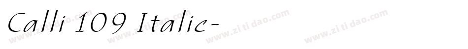 Calli 109 Italic字体转换